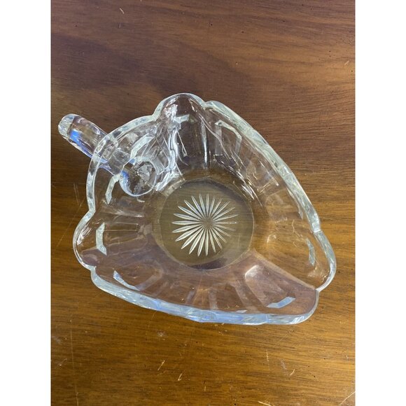 Vtg EAPG Clear Art Squat Pitcher Cream Milk Syrup Panels Star Bottom Triangular - Picture 4 of 13